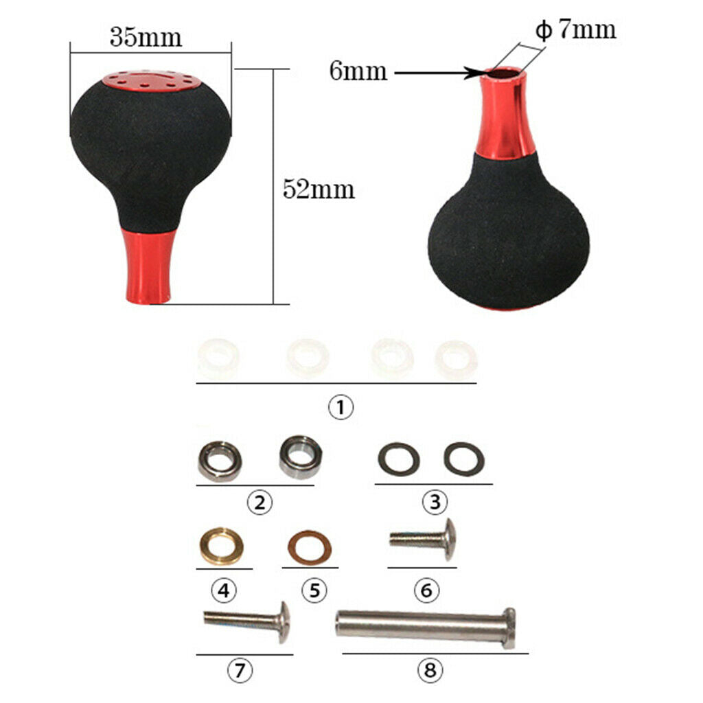 Fishing Reel Handle Knob Anti-corrosion Handle Grip for S / D Reels Gray