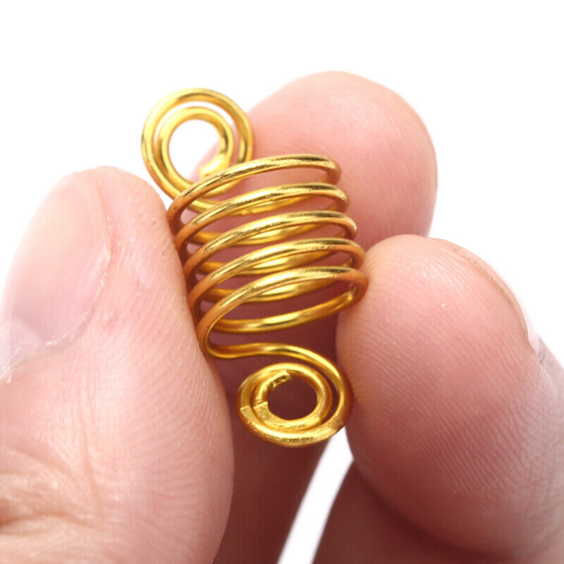 160pcs/set Hair Coil Dreadlocks Beads Cuffs Braiding Clips Twisted Braid .fJCDF