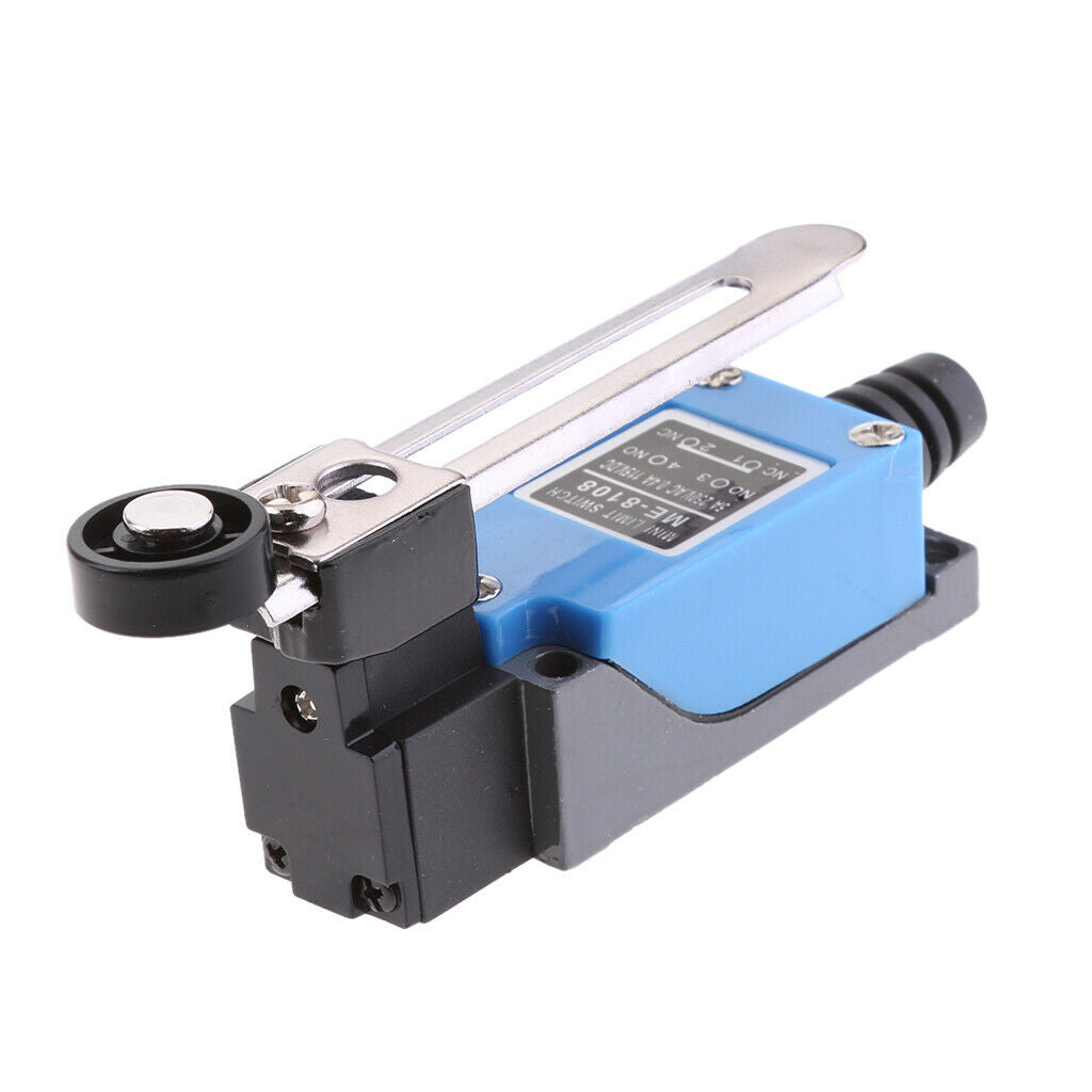 4x ME-8108 Momentary Rotary Adjustable Roller Limit Switch 2NO 2NC Blue