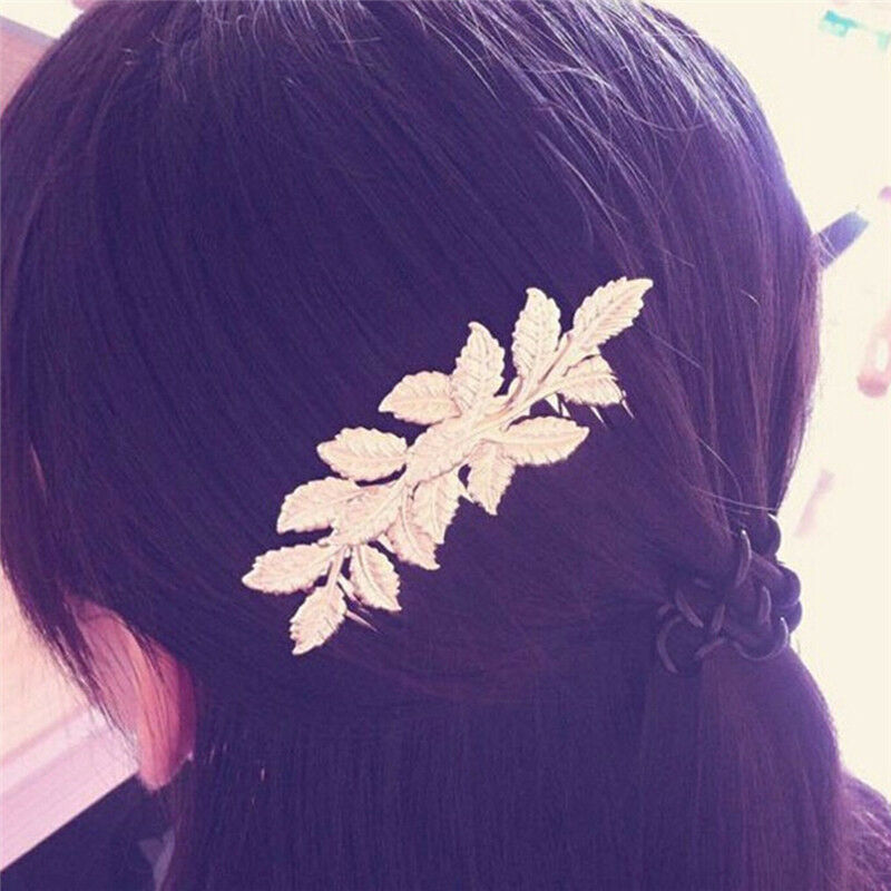 1x Women Hair Clips Hair Comb Hairpin Alloy Leaves Elegant Headband  Hot .l8