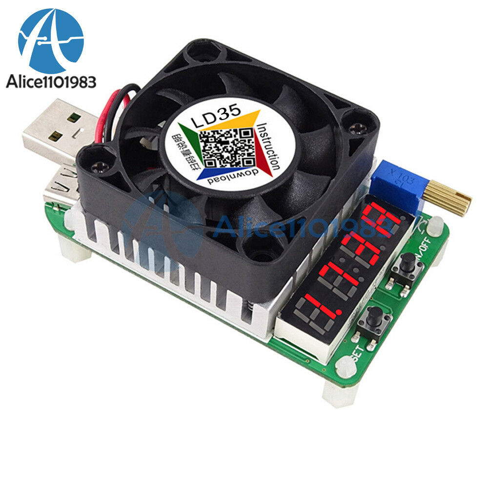 5A 35W LD35 Electronic Load Resistor USB Interface Test Discharge Battery Tester