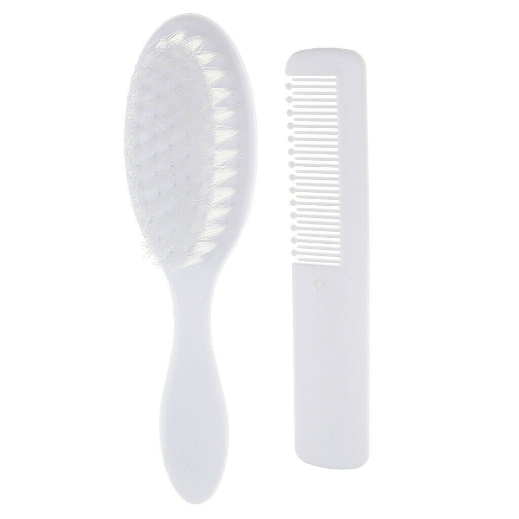 Baby hairbrush and comb set for newborn infant hair care head