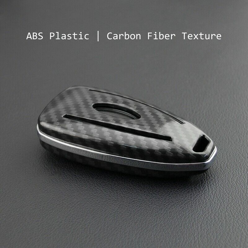 for Ford Focus 2012-2018 Car Carbon Fiber Smart Key Cover Case with Key Chain J4