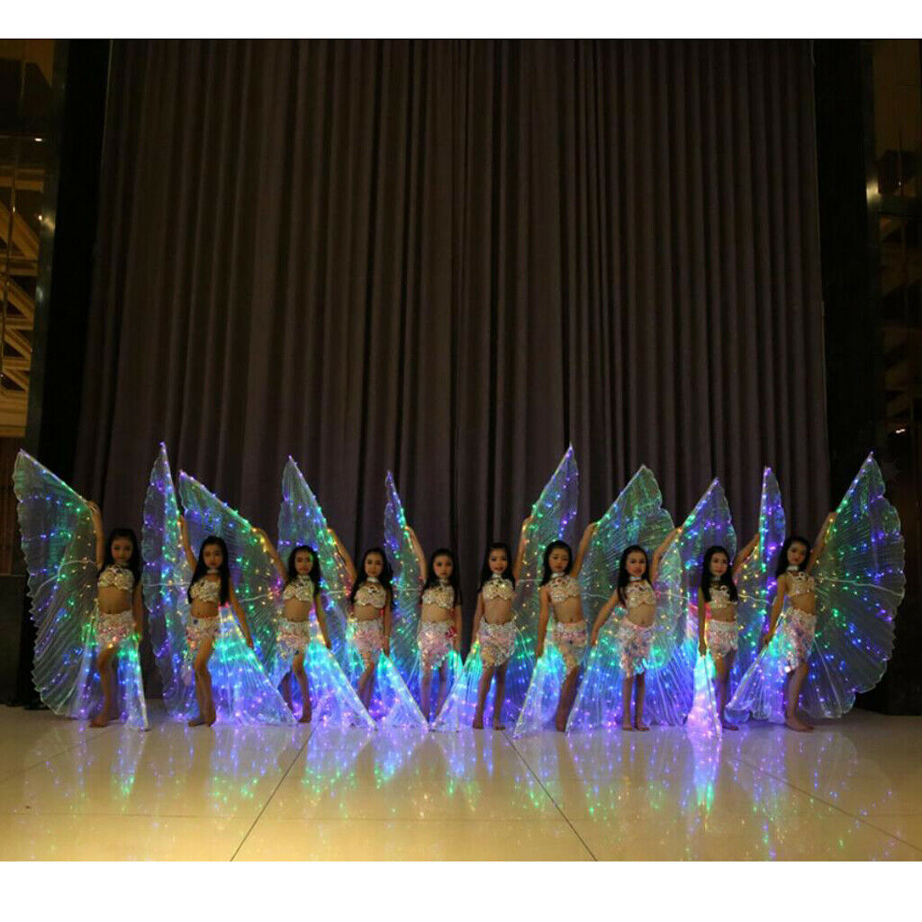 Kid's Belly Dance LED Isis   Glow Light Up Belly Dance Costume w/ Sticks