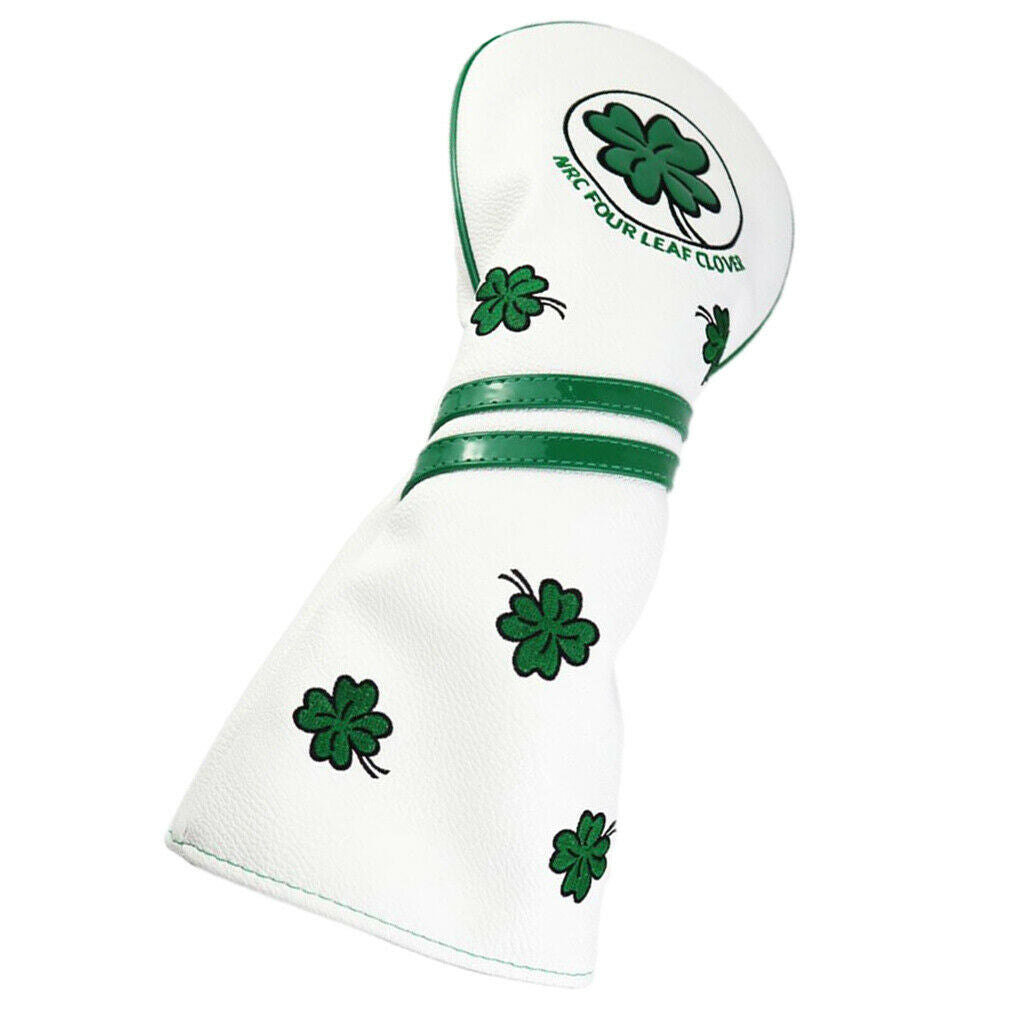 Premium No. 1 Golf Club Headcover Fairway Woods Four Leaf Clover Cover
