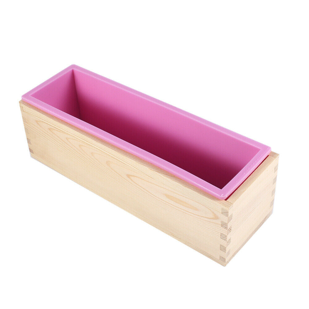 Silicone Soap Mold Wooden Box DIY Tools Toast Loaf Baking Cake Molds