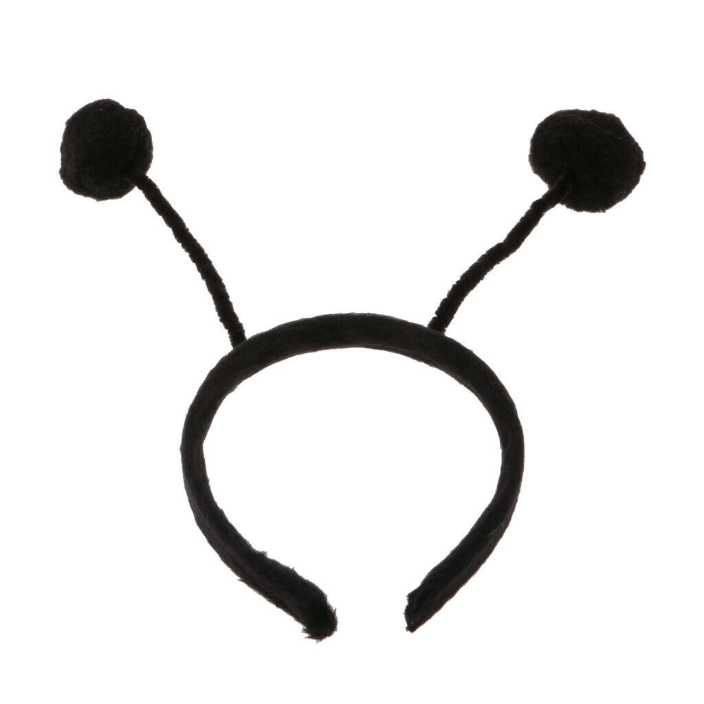 6x Girls Insect Antenna Headband Bumblebee Ladybug Costume Accessories Black