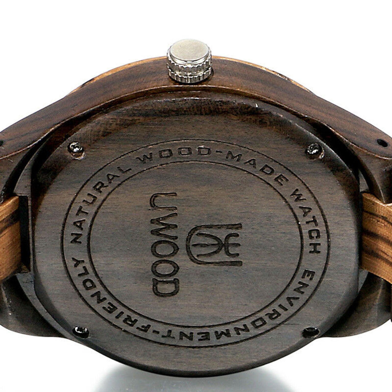 Men's Luxury Wooden Watch Quartz Analog Display Solid Wooden Strap Watches