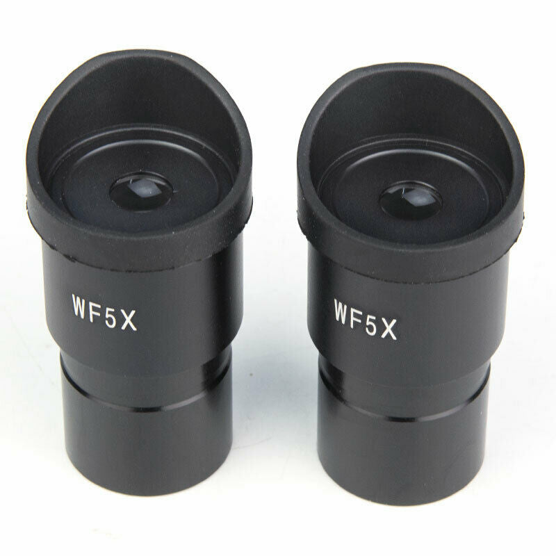 2PCS 5X Universal Stereo Microscope Eyepiece 30mm Optical Lens w/Rubber Eye Cups