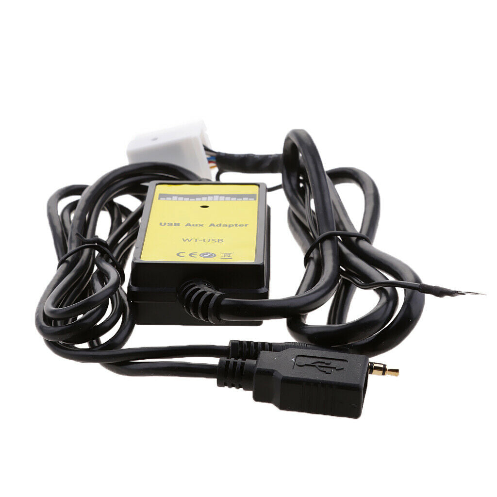 Car USB 3.5mm MP3 Player Interface 2X6Pin Adapter AUX In Input