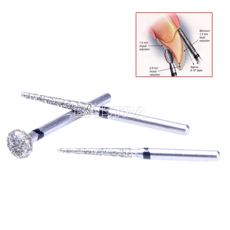 50X AZDENT Dental Diamond Burs FG-109 Porcelain Preparation Repair 10pc/pack