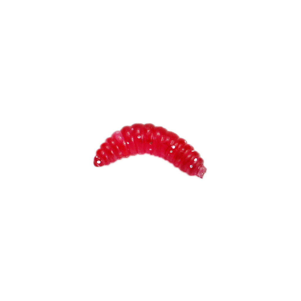 100 Pcs / Set Fishing Soft Maggot Worm Bread Bug Maggot Bait Mixed