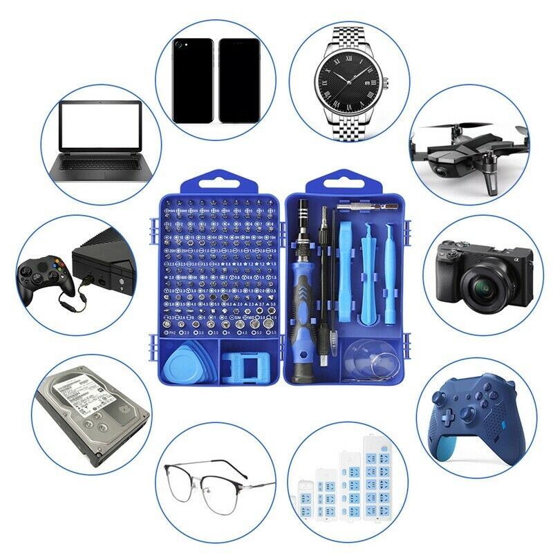 117-In-1 Screwdriver Set Watch Eyeglass Repair Tool Kit for Computer MacBook LM8
