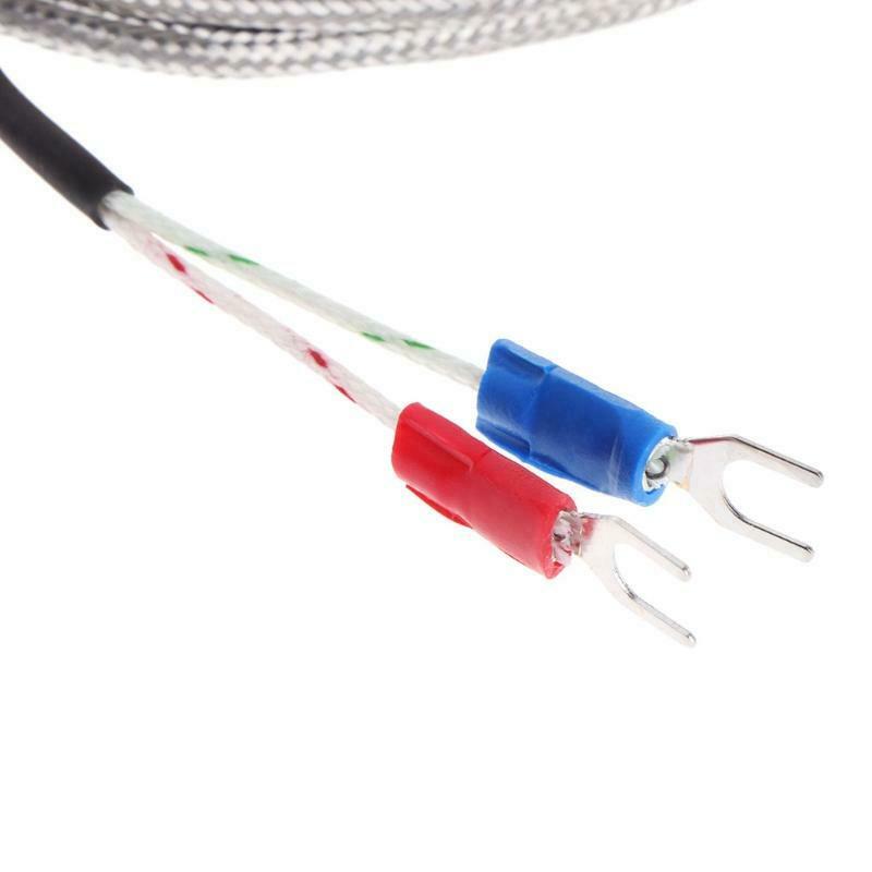 2m K-Type Thermocouple Temperature Sensor 0-600℃ 5*30mm Probe Stainless Steel