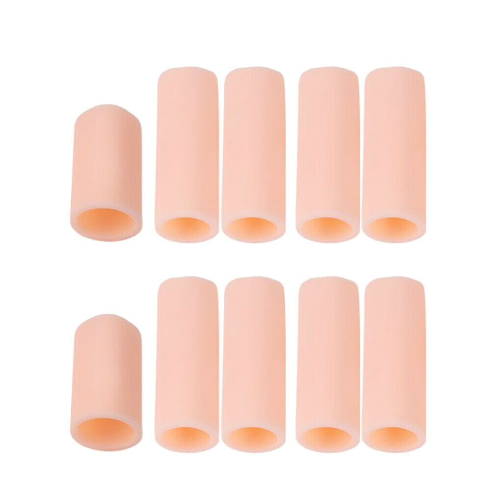 20 Pieces Silicone Toe Finger Caps Covers Sleeves Hammer Toes Protector