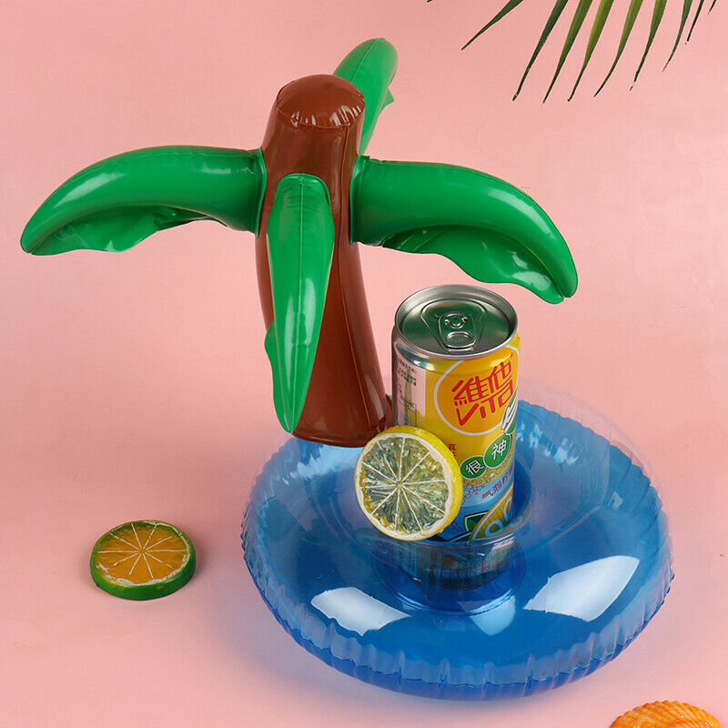 Mini Inflatable coconut tree Pool Float Toys Drink Float Cup Holder Party Toys