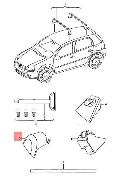 Cover cap for support rod VW Tiguan 5N2 5N0071720B
