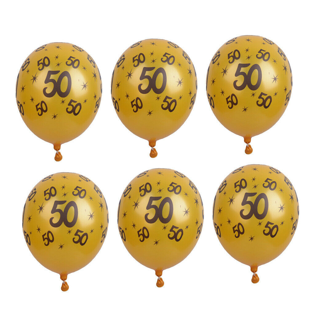 Pack of 40 X 12" Pearlised Latex Balloons Featuring Stars And Number Prints