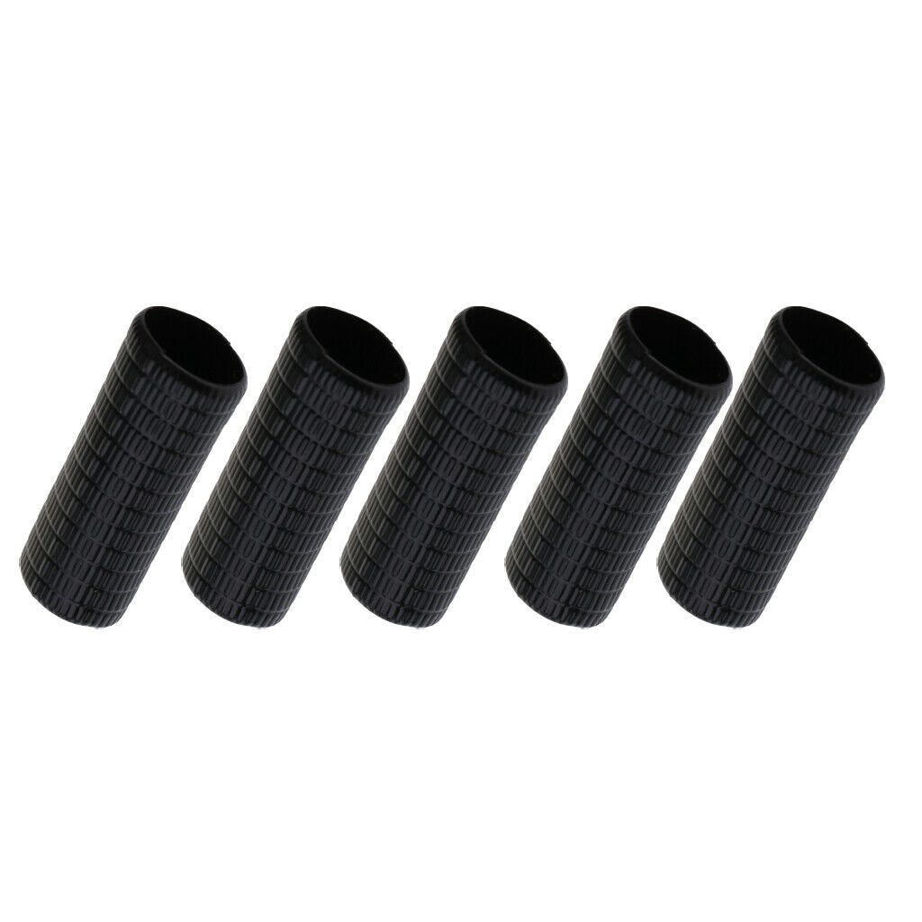 5 Pieces Violin Bow Leather Skin for Violin Cello Viola Accessories Black