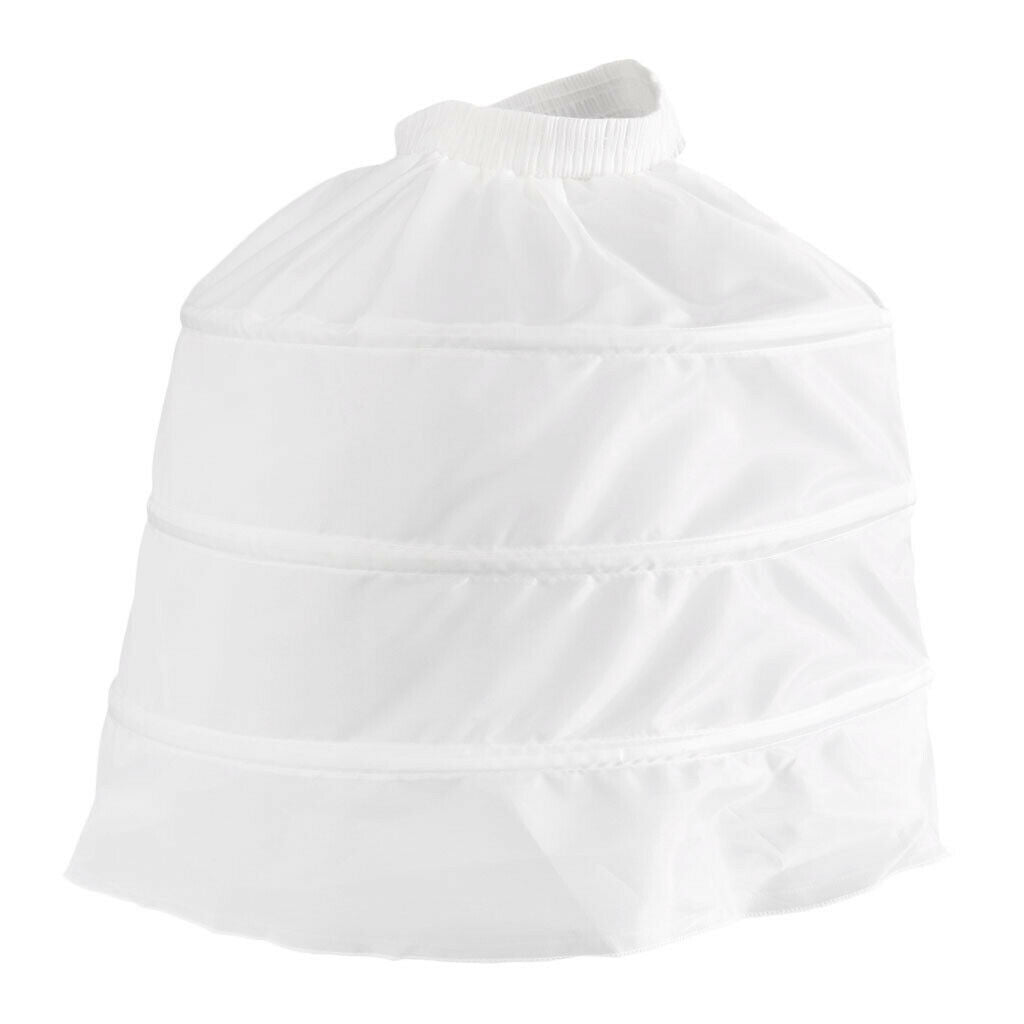 Womens   Dress Bustle Crinoline Hoop Bustle Cage Pannier White