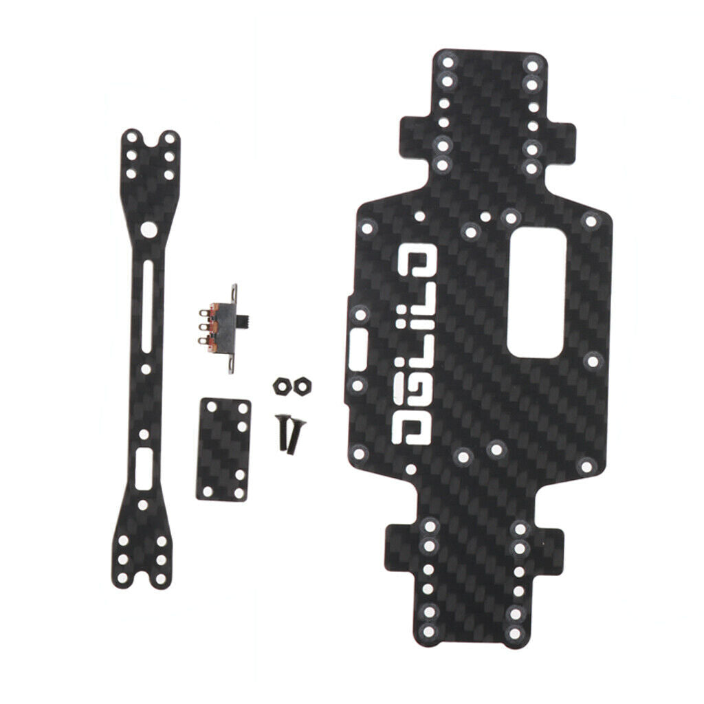 Carbon Fiber 1/28 RC Car Chassis Kit for Wltoys P939 K989 K999 Upgrade Parts