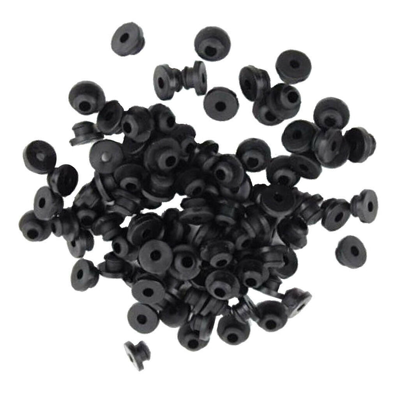 200 Pieces Black 3mm Rubber Rotary Tattoo Grommets Bar Nipples Rubber Bands