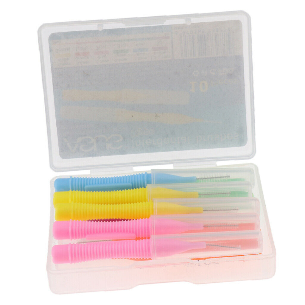 Pack of 10 Interdental Brush Oral Care Cleaner Floss Plaque Removal Tools,For