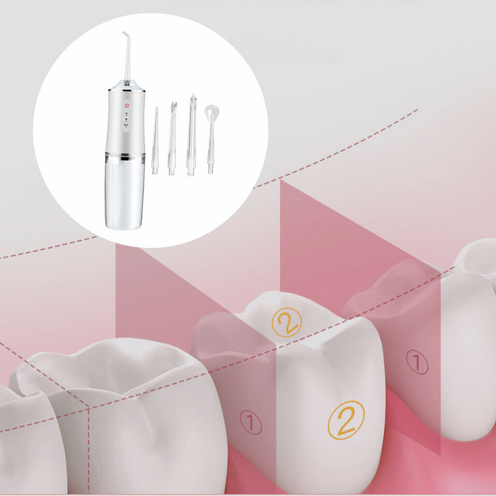Water Flosser Teeth Cleaner Scaling Kit Tooth Stain Eraser Family Use white