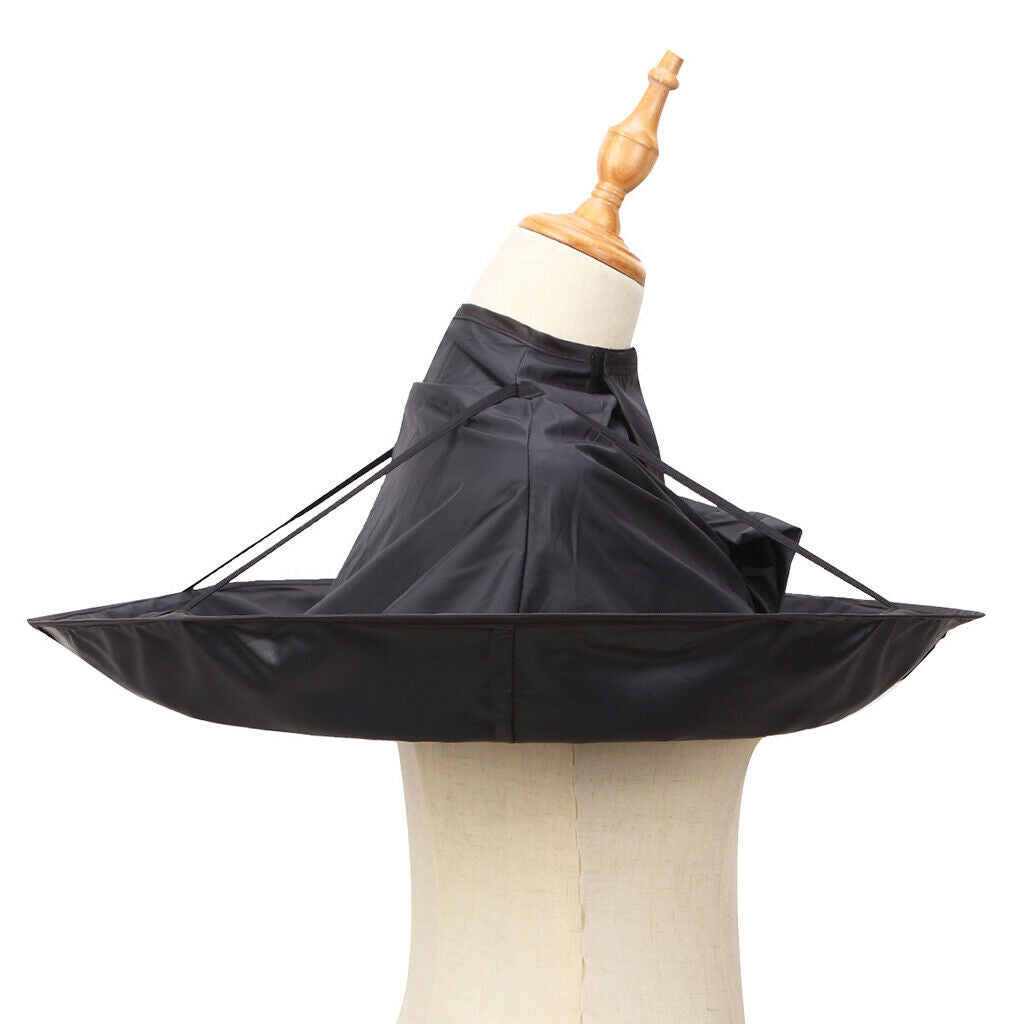 Professional DIY Hair Cutting Cape Umbrella Cloak Salon Barber Black 60cm