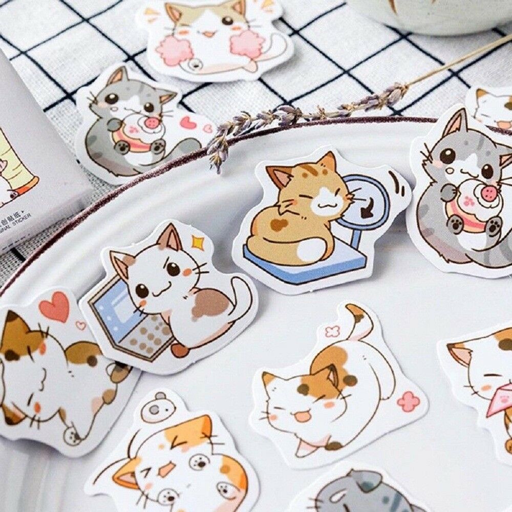 45Pcs/Lot Japanese Cute Cat Stickers Diary Decoration DIY Scrapbooking Stickers