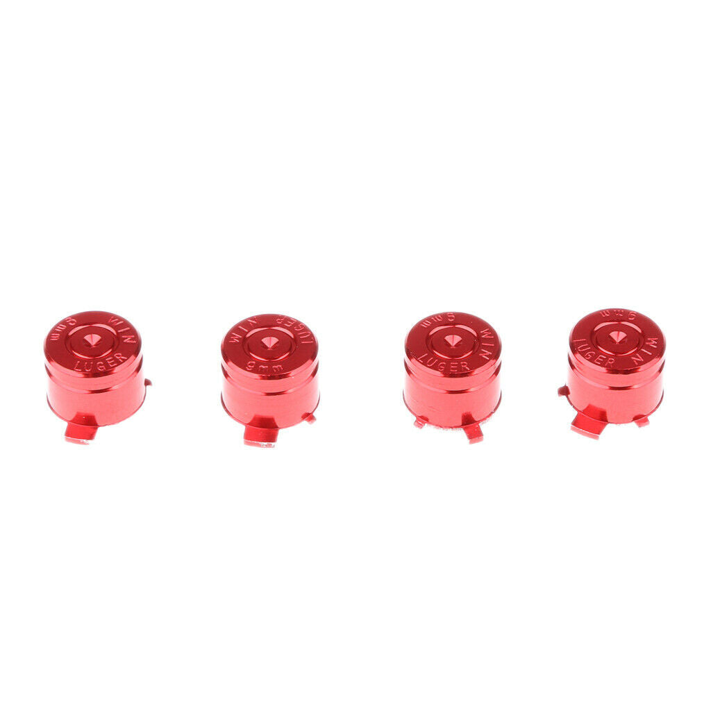 Replacement Parts Full Housing D Pad, Thumbstick & Buttons for Sony PS4 Kit-Red