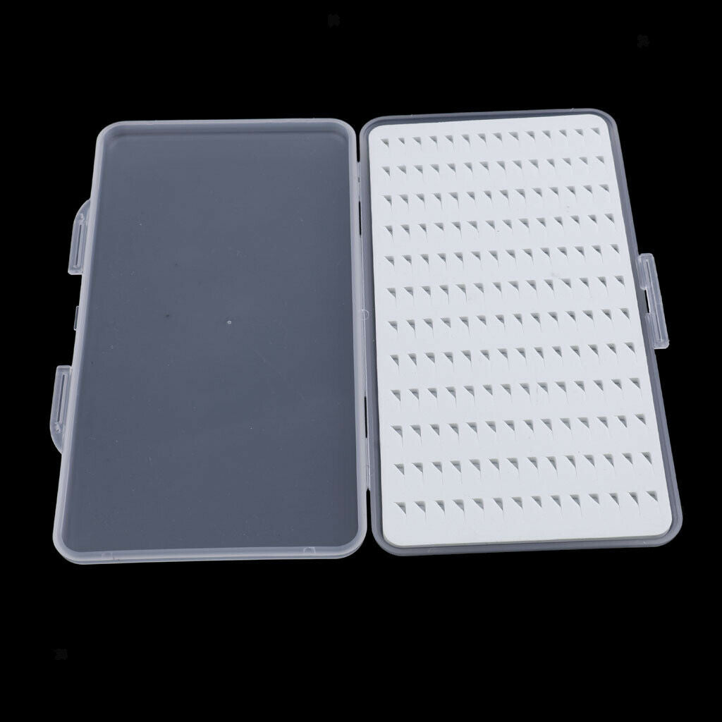 2 Pieces Dry Fly Fishing Box Tackle Box with Slot Foam for
