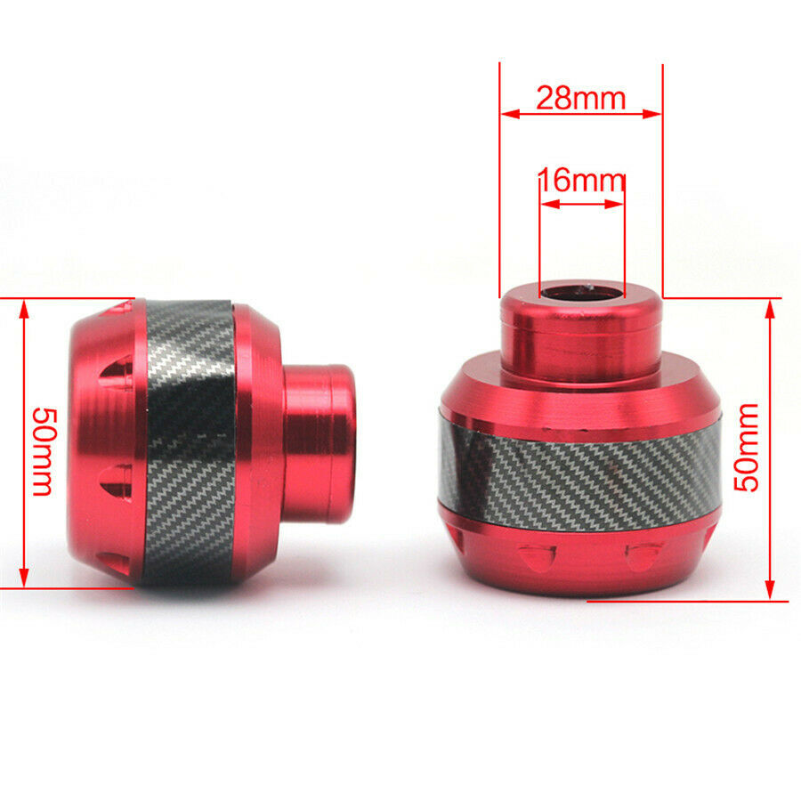1 Pcs CNC Black& Carbon Fiber Motorcycle Front Fork Frame Slider Falling Protect