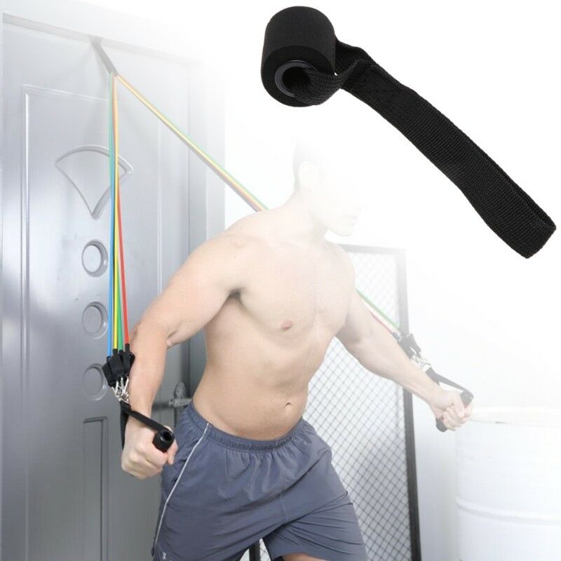 1X Black Advanced Door Anchor Strap for Resistance Exercise Bands Home Fitness