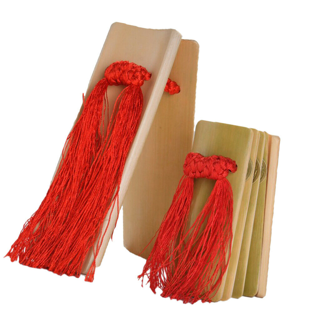 1 Set Bamboo Clappers Castanets Large And Small Chinese Kuaiban