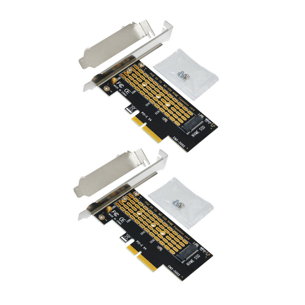 2x M.2 NVMe SSD NGFF to PCIe 3.0 x4 m2 Converter M2.PCI-E SSD Expansion Cards