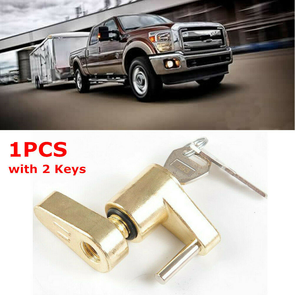 Boat Trailer Coupler Receiver Tow Hitch Lock Brass 1/4 x 3/4 Pin Latch w/ 2 KEYS
