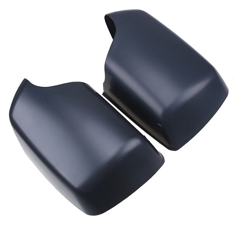 Pair Matte Black Rear View Mirror Cover Cap +Frame For BMW X5 E53 3.0d/3.0i/4.4i