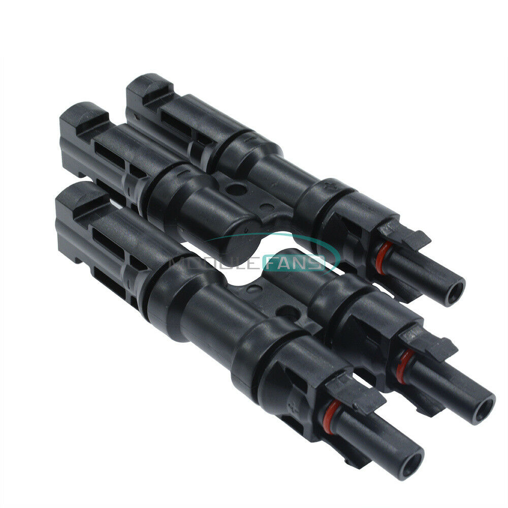 1 Pair Adapter Y Branch T Branch 30A Female Male Connectors for Solar Panel
