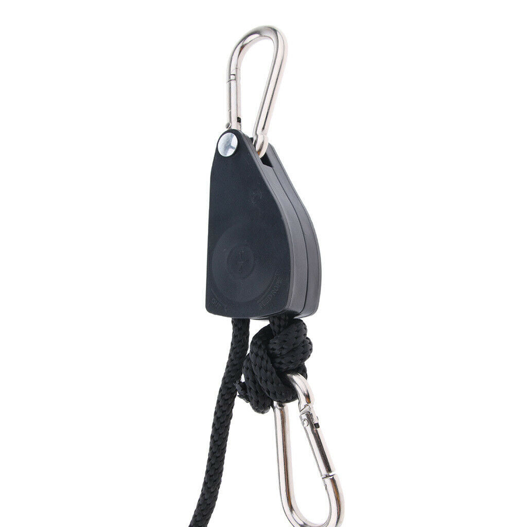 2X Guy Line Runner Camping Tent Awning Rope Pulley Ratchet Hangers Tensioner L