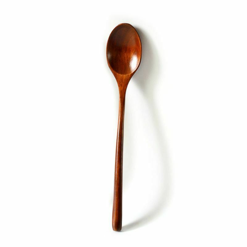 Wooden Spoons Large Long Handled Spoon Wood Rice Soup Dessert Coffer Tea Spoons