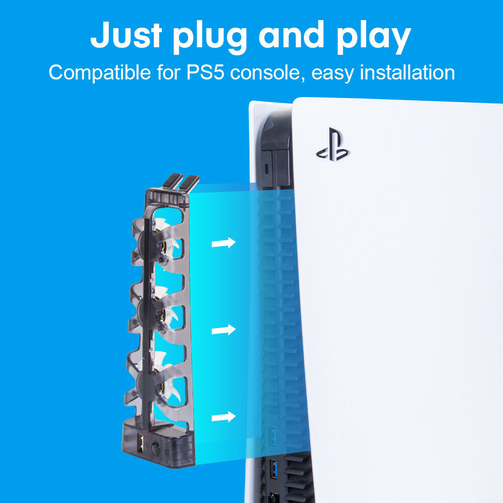 Cooler Fans with LED Indicator for Sony Playstation 5 Console Cooling Cooler