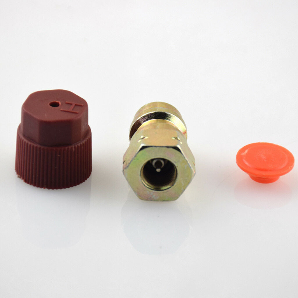 3/8" High A/C Service Charging Port Adapter Retrofits R12 to R134a with Cap
