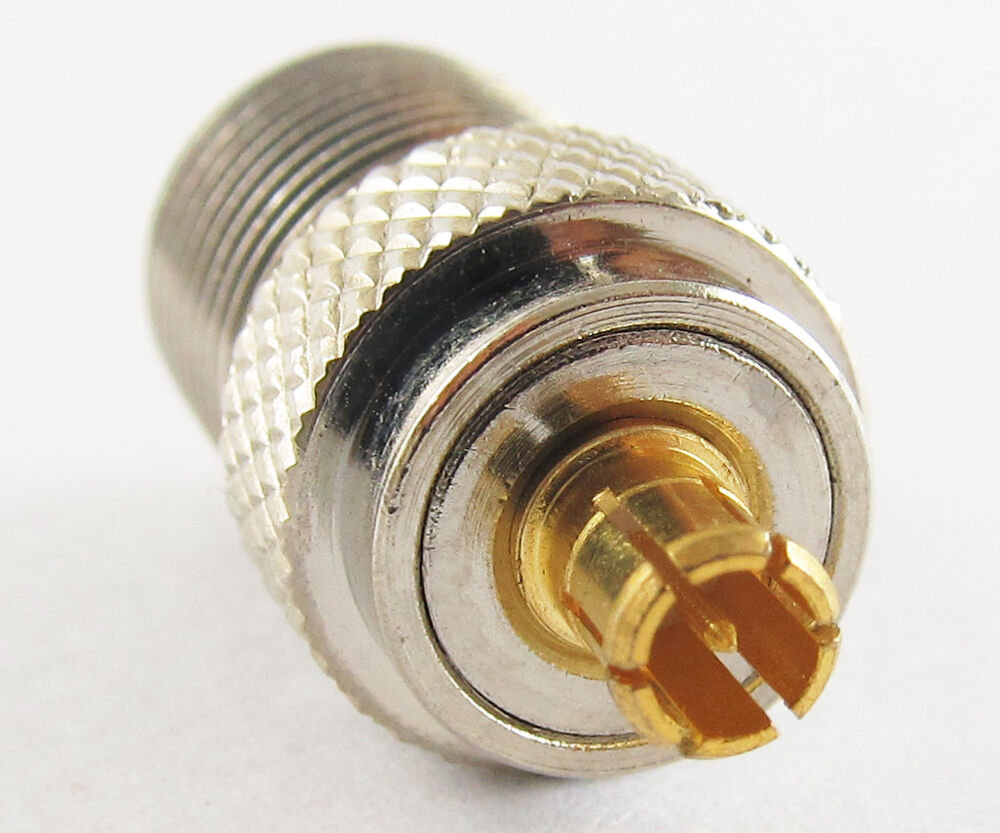 4pcs F Female Jack to MCX Male Plug Straight RF Coaxial Adapter Connector Brass
