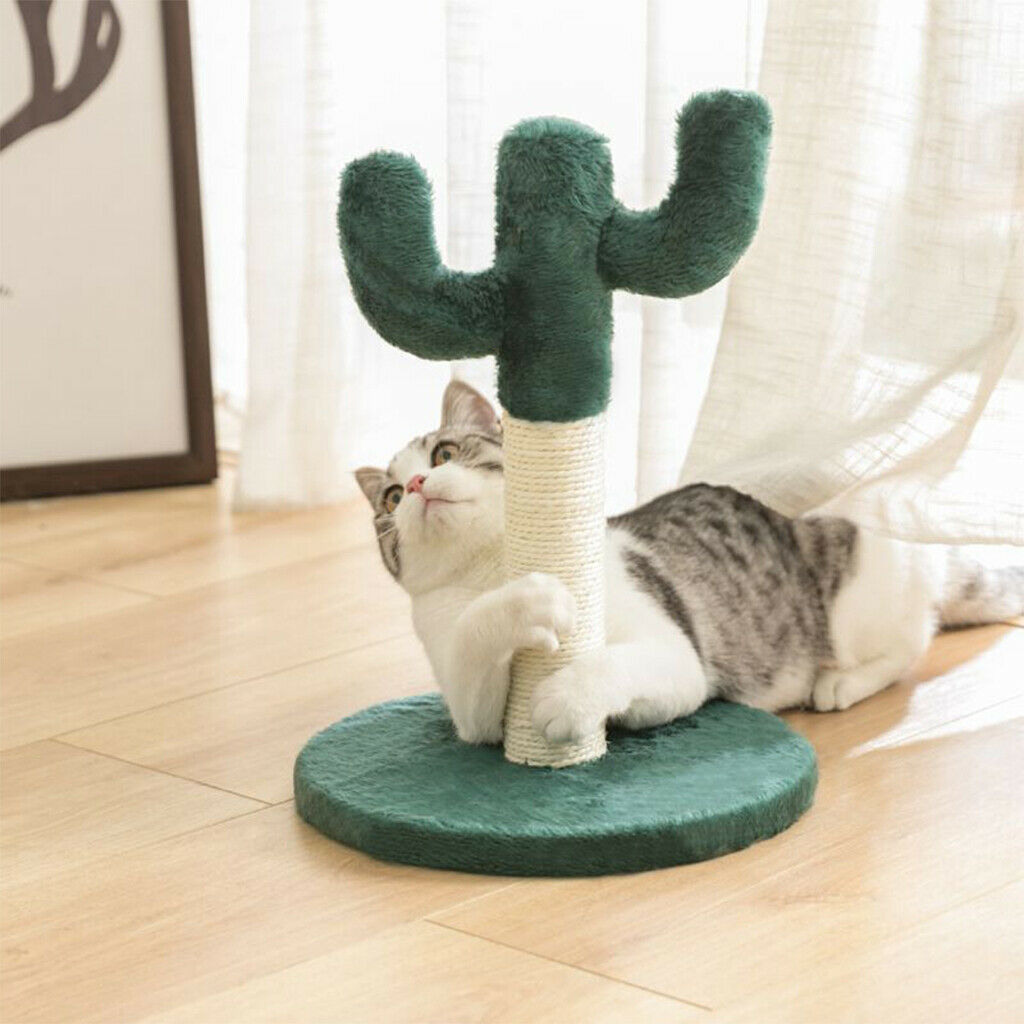 38cm Cactus Shape Cat Scratching Post Sisal Rope Wrapped Scratcher Poles