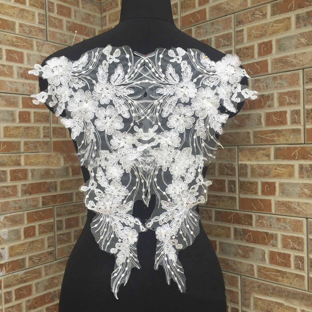 Hot Unique Lace Applique Trim Embroidery Sewing Motif DIY Wedding Bridal Crafts
