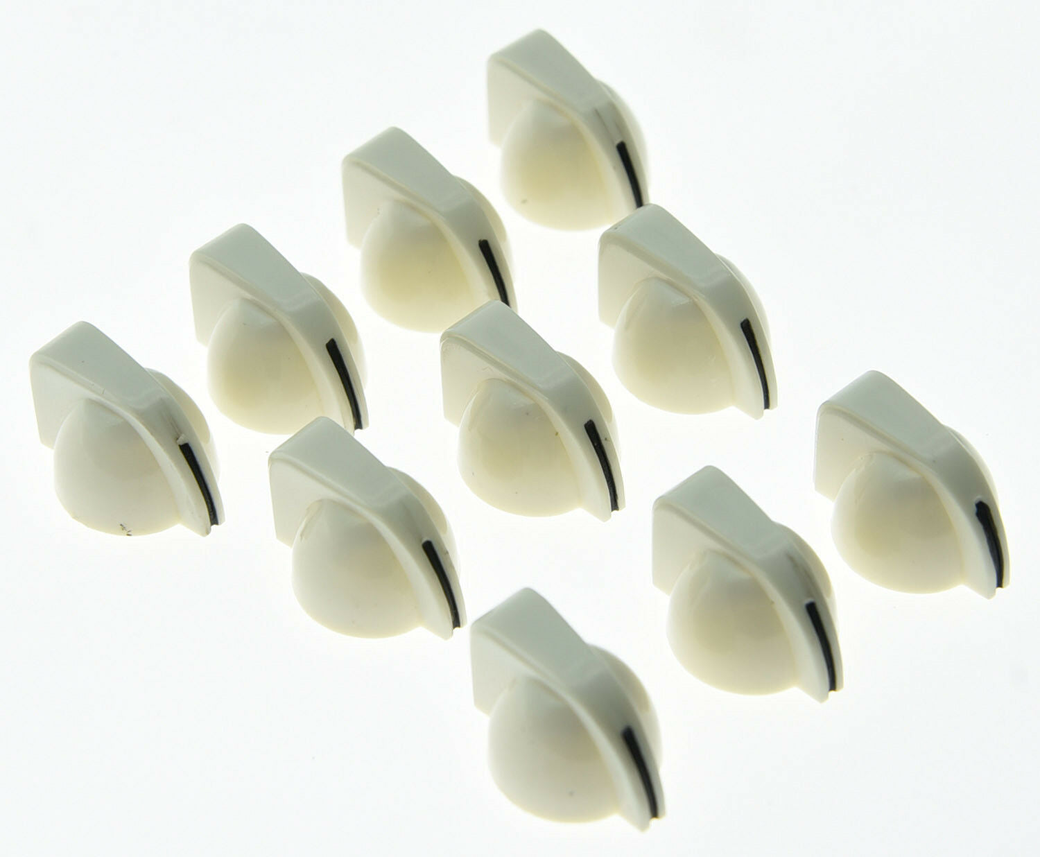 10x Guitar AMP Amplifier Knobs Effect Pedal Mini Chicken Head Knobs White