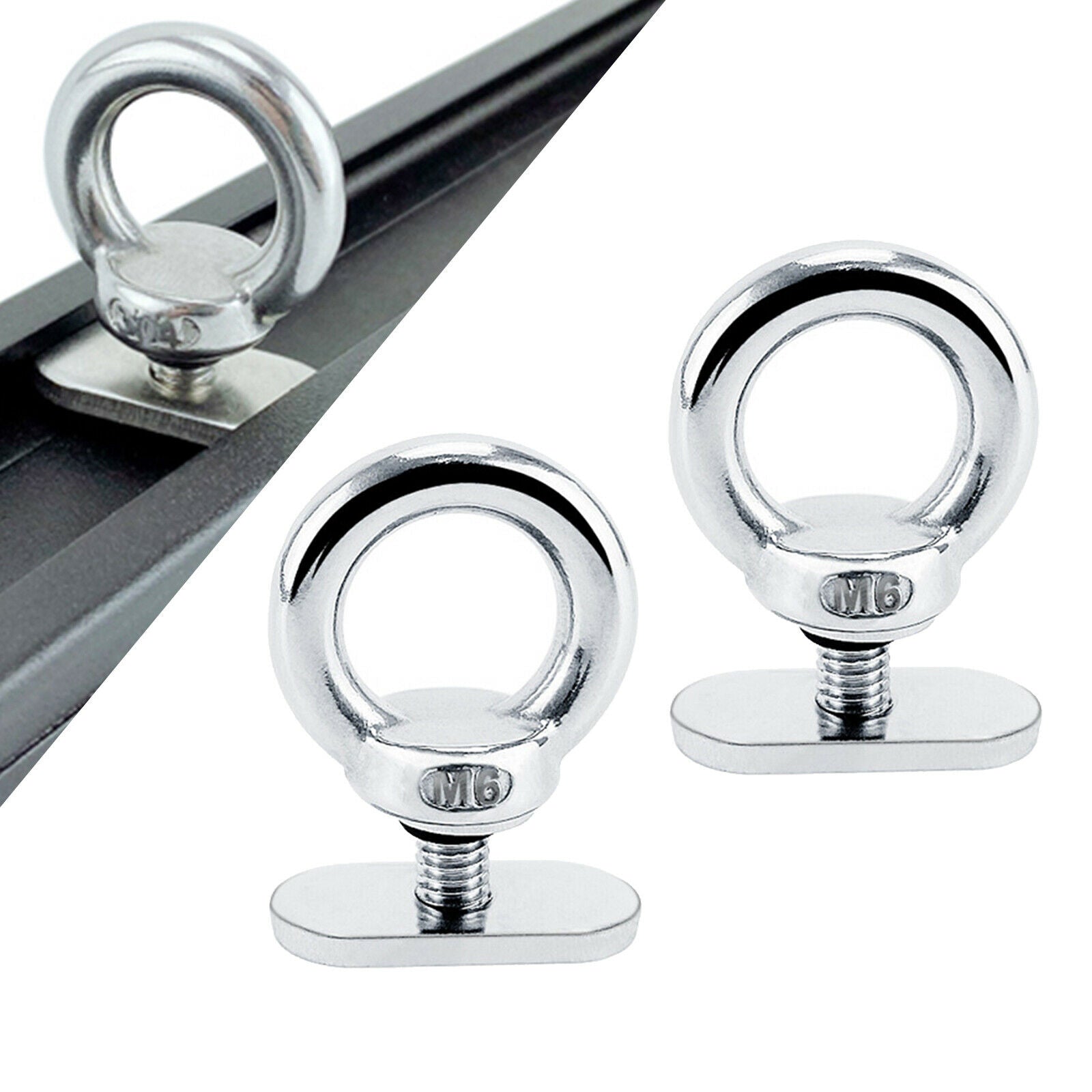 2x 304 Stainless Steel Marine Boat Kayak Canoe Eyelet Screws Retainer Eyelet