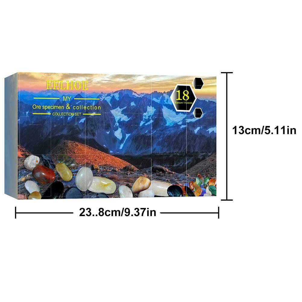 Christmas for Kids 18 Grids Mineral Gift Box Toys Christmas Ore Blind Box Toys