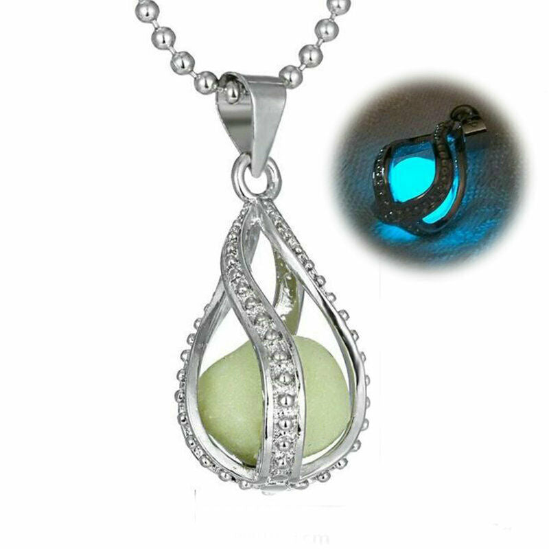 Couple Necklace Fashion Pendant  The Little Teardrop Gift Glow in Dark